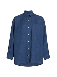 Relaxed Silk Oversized Button-Up Shirt