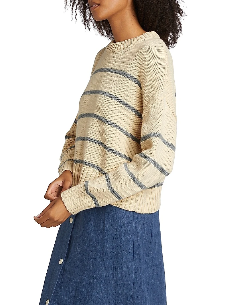 Chloe Striped Cotton Sweater