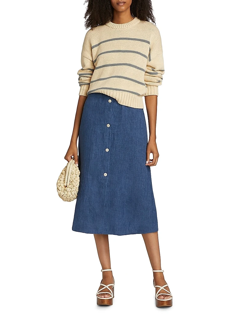 Chloe Striped Cotton Sweater