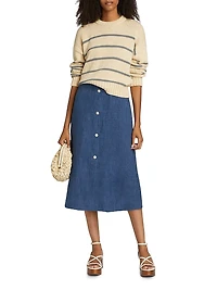 Chloe Striped Cotton Sweater