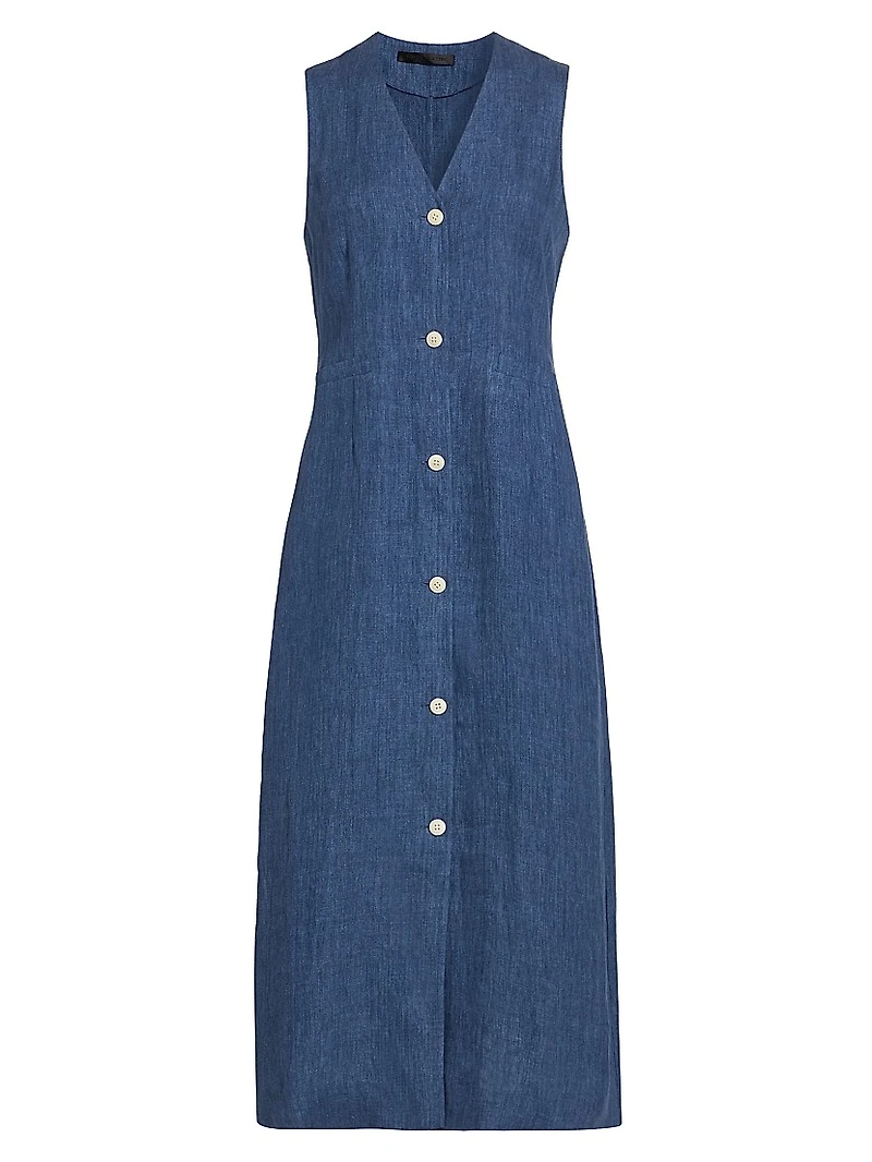 Callan Linen Midi-Dress