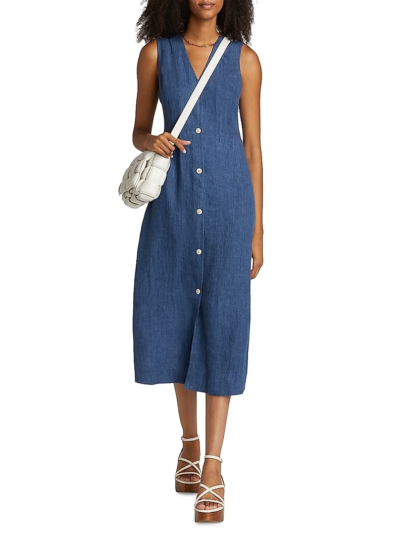 Callan Linen Midi-Dress