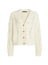 Audrey Cotton V-Neck Cardigan