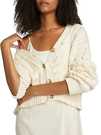 Audrey Cotton V-Neck Cardigan