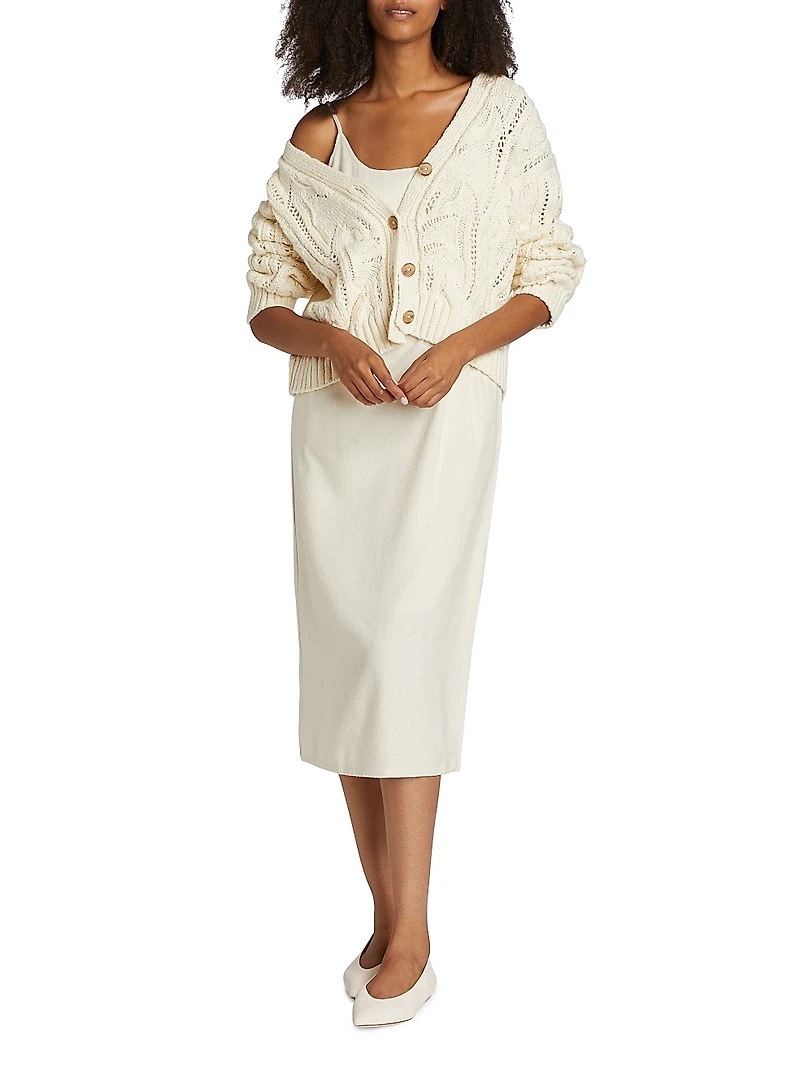 Audrey Cotton V-Neck Cardigan