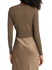 Finley Rib-Knit Crop Cardigan