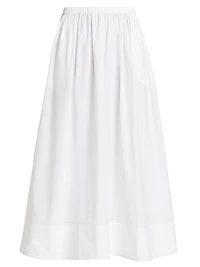 Lauren Cotton Midi-Skirt