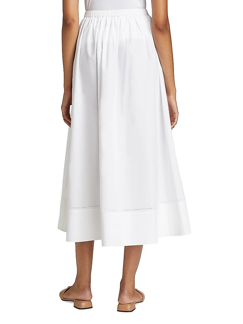 Lauren Cotton Midi-Skirt