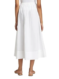 Lauren Cotton Midi-Skirt