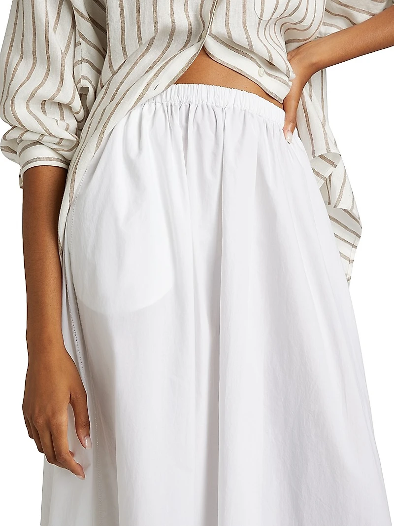 Lauren Cotton Midi-Skirt