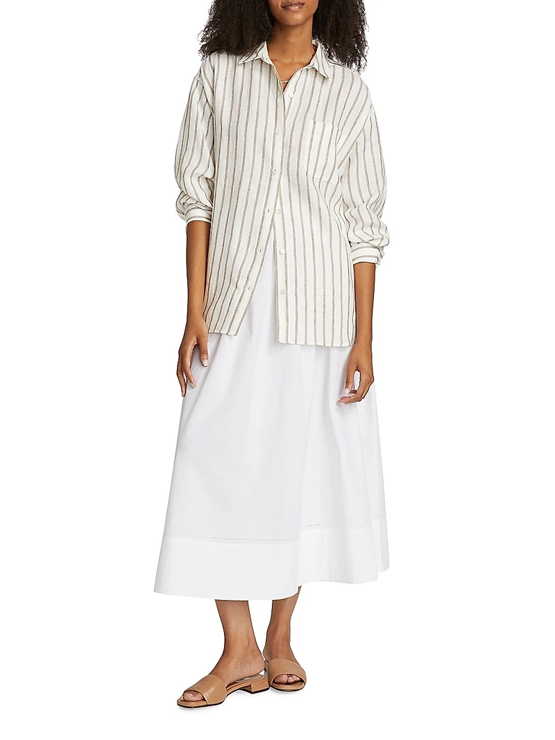 Lauren Cotton Midi-Skirt