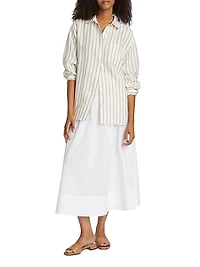 Lauren Cotton Midi-Skirt