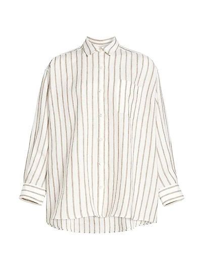 Linen Striped Oversized Shirt