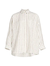 Linen Striped Oversized Shirt