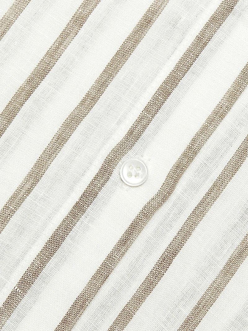 Linen Striped Oversized Shirt