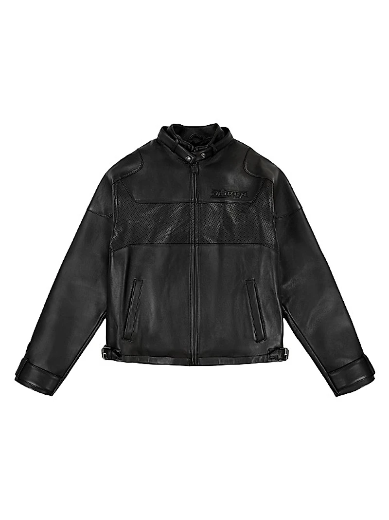 Black-Out Leather Racing Jacket