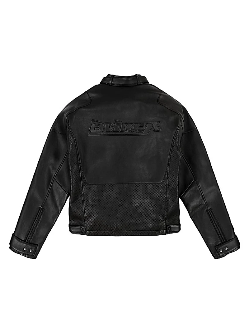 Black-Out Leather Racing Jacket