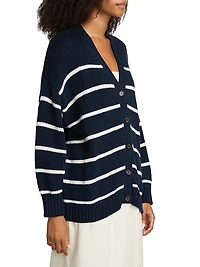 Chloe Striped Cotton Cardigan