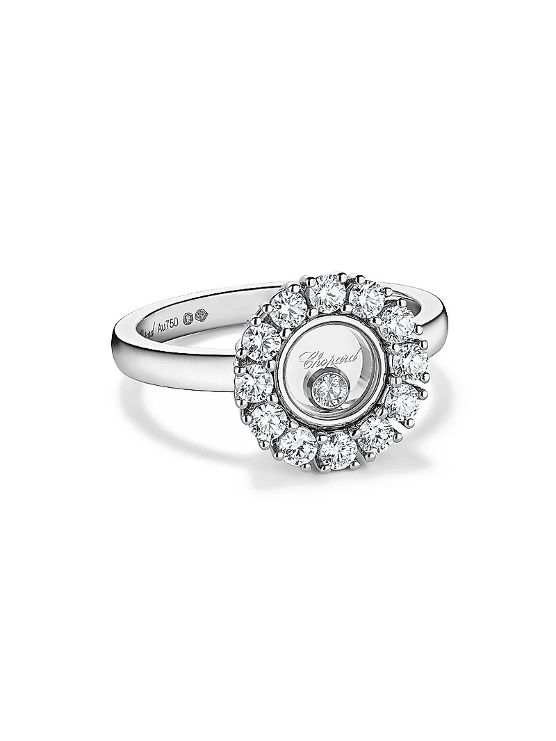 Happy Diamonds 18K White Gold & 0.60 TCW Diamond Ring