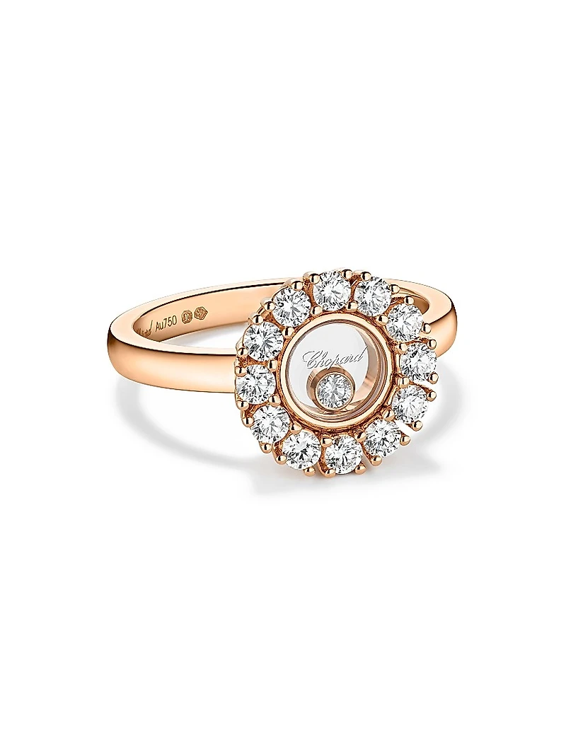 Happy Diamonds 18K Rose Gold & 0.89 TCW Diamond Ring