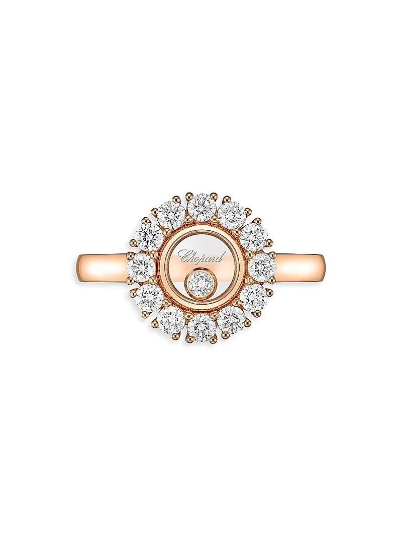 Happy Diamonds 18K Rose Gold & 0.89 TCW Diamond Ring