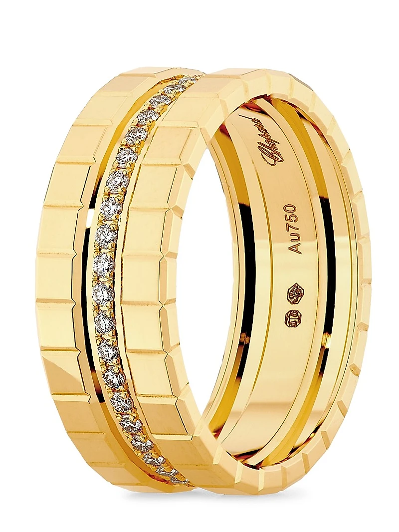 Ice Cube 18K Yellow Gold & 0.30 TCW Diamond Ring