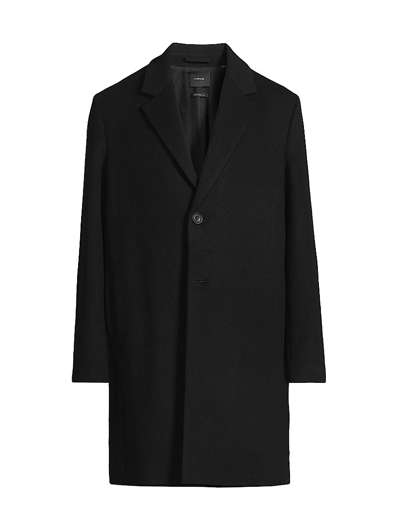 Notch Lapel Wool-Blend Coat
