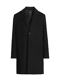 Notch Lapel Wool-Blend Coat