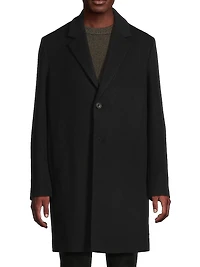 Notch Lapel Wool-Blend Coat