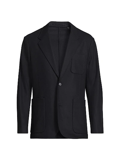 Wool Single-Breasted Blazer