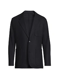 Wool Single-Breasted Blazer