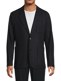 Wool Single-Breasted Blazer