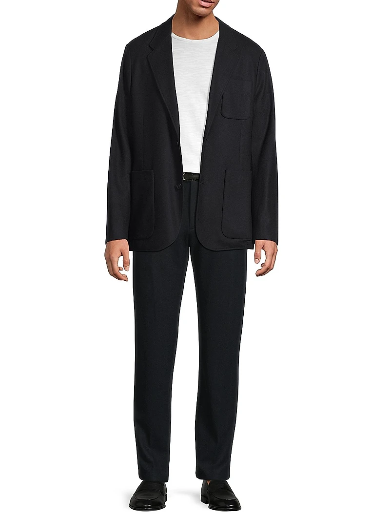 Wool Single-Breasted Blazer