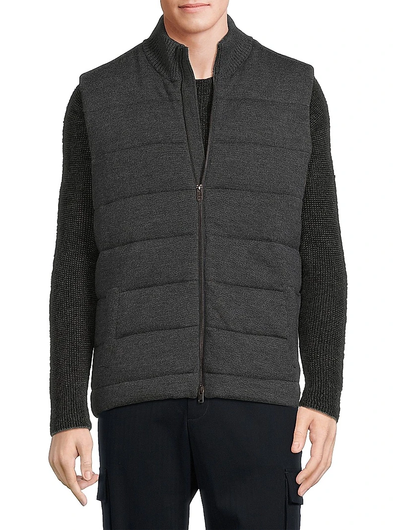Merino Knit Full-Zip Vest