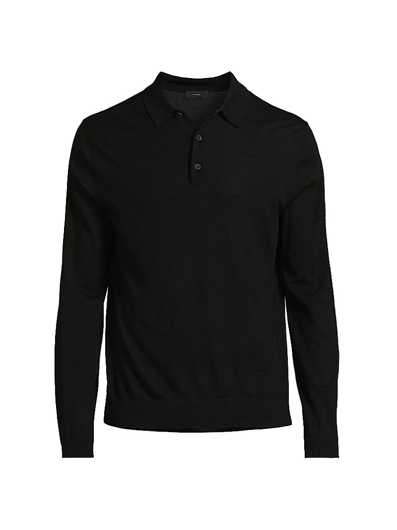 Merino Wool Polo Sweater