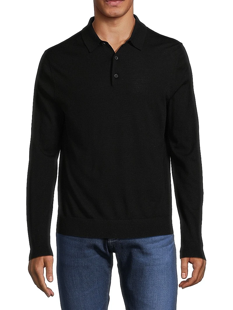 Merino Wool Polo Sweater