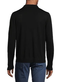 Merino Wool Polo Sweater