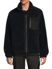Faux-Sherpa Zip-Up Jacket