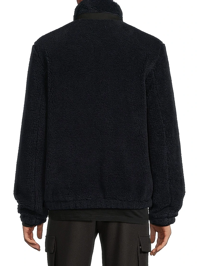 Faux-Sherpa Zip-Up Jacket