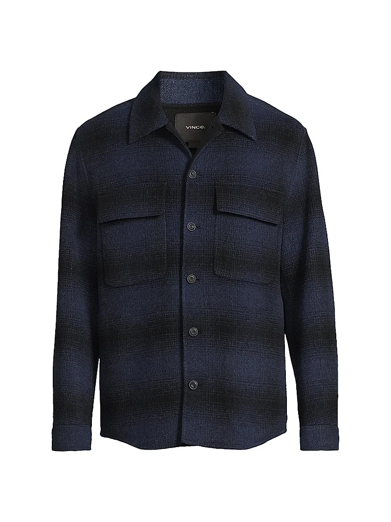 Plaid Splittable Shirt Jacket
