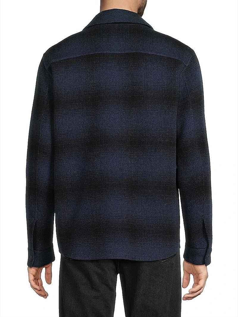 Plaid Splittable Shirt Jacket