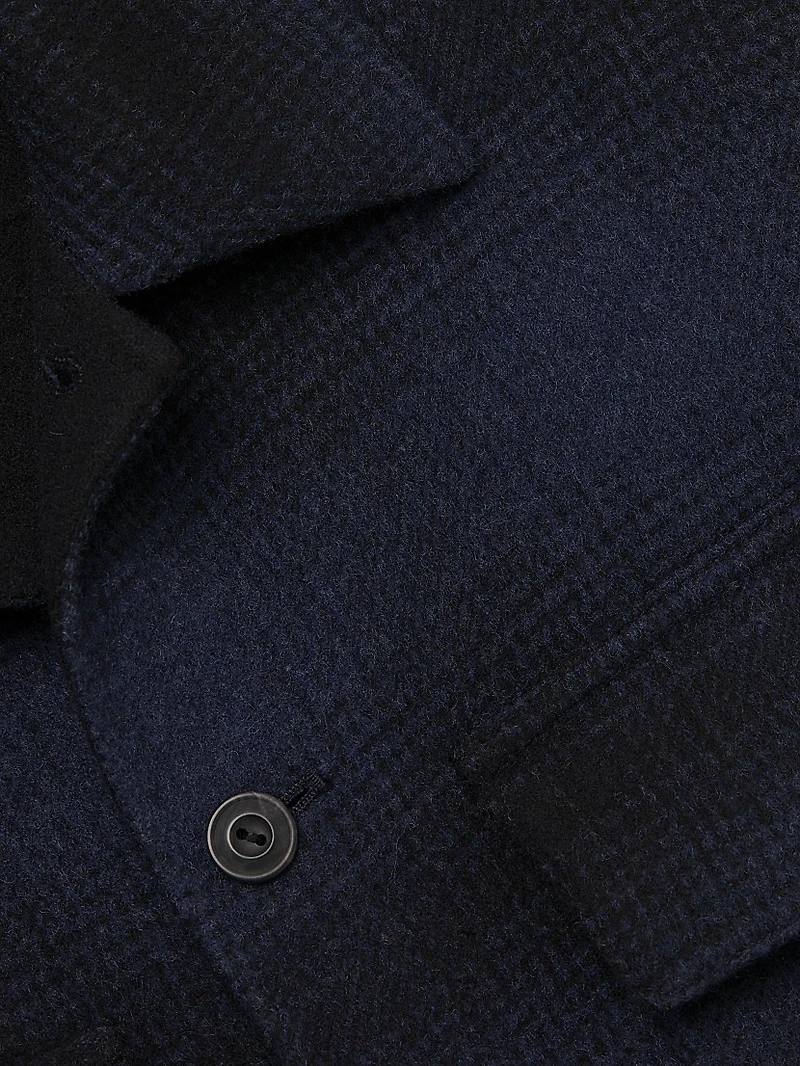 Plaid Splittable Shirt Jacket