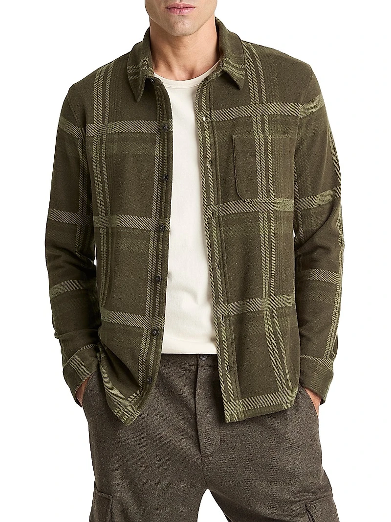 Checked Cotton-Blend Shirt