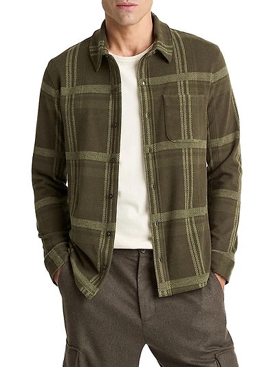 Checked Cotton-Blend Shirt