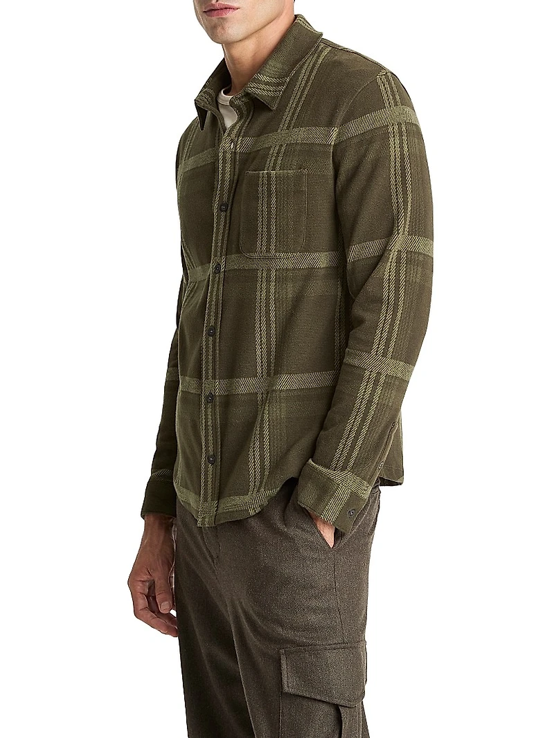 Checked Cotton-Blend Shirt