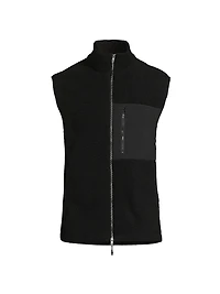 Faux-Sherpa Zip-Up Gilet