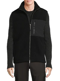 Faux-Sherpa Zip-Up Gilet