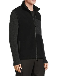 Faux-Sherpa Zip-Up Gilet
