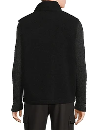 Faux-Sherpa Zip-Up Gilet