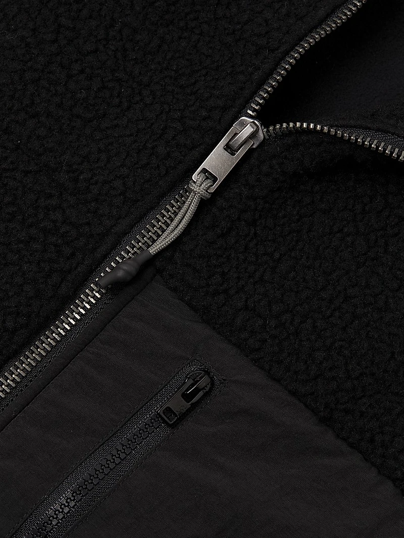 Faux-Sherpa Zip-Up Gilet